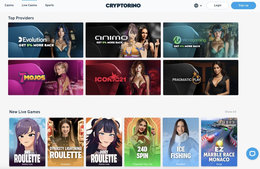 Cryptorino Crypto Casino No KYC Casino